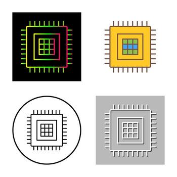 icono de vector de procesador