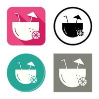 Coconut Drink Vector Icon