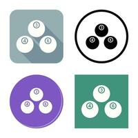 Unique Snooker Balls Vector Icon