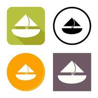 Small Yacht Vector Icon