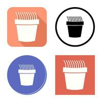 Grass Pot Vector Icon