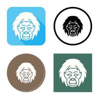 Orangutan Vector Icon