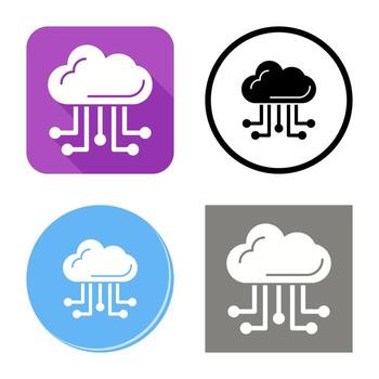 icono de vector de computación en la nube