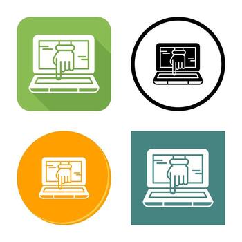 Computer Hacking Vector Icon