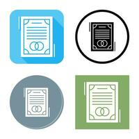 Wedding Contract Vector Icon