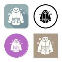 icono de vector de chaqueta de invierno