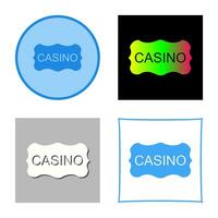 icono de vector de signo de casino