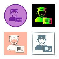 Unique Receiving Diploma Vector Icon