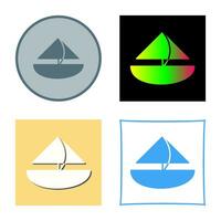 Small Yacht Vector Icon