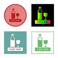 Unique Drinks Cafe Vector Icon