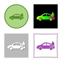 Unique Car on Fire Vector Icon