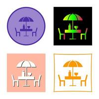 Unique Cafe Table Vector Icon