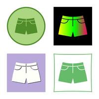 icono de vector de pantalones cortos