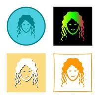 Hair Curly Vector Icon