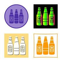 icono de vector de botellas de cerveza