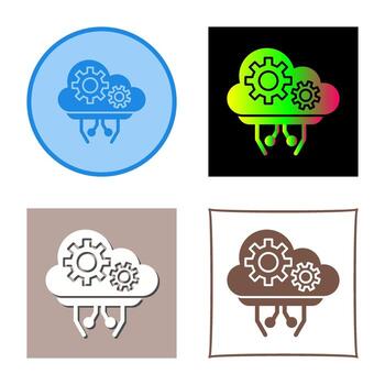 icono de vector de computación en la nube