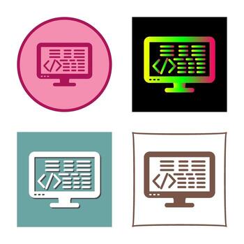 icono de vector de codificación