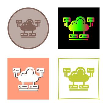 icono de vector de base de datos en la nube