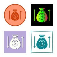 icono de vector de bolsa de dinero