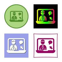 Online Interview Vector Icon