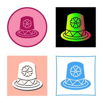 icono de vector de sombrero