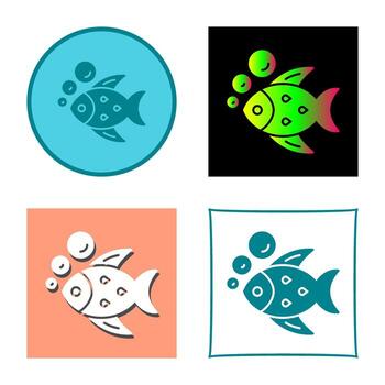 icono de vector de pescado