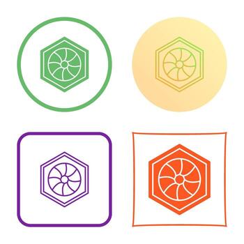 Unique Hexagonal Diaphram Vector Icon