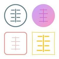 Unique Center Align Vector Icon