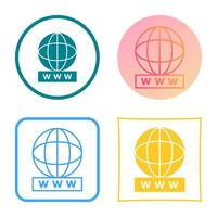 Unique World Wide Web Vector Icon