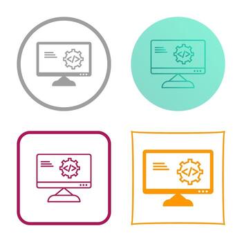 Unique Code Optimization Vector Icon