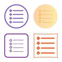 Unique Numbered list Vector Icon