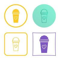 Unique Strawberry Milkshake Vector Icon