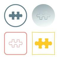 Unique Puzzle Piece Vector Icon