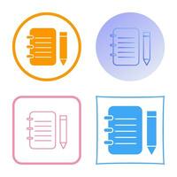 Unique Notepad Vector Icon
