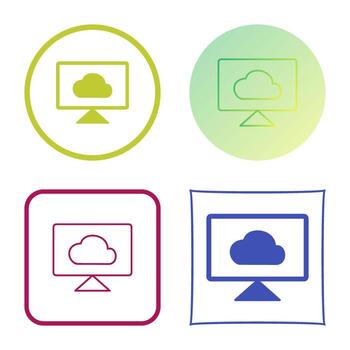 icono de vector de sistema de nube