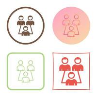 icono de vector de usuarios conectados