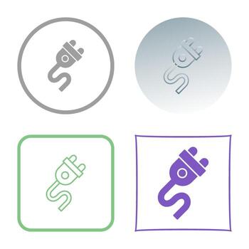icono de vector de enchufe