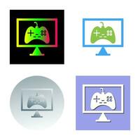 icono de vector de juegos en línea único