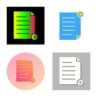 Unique Add File Vector Icon