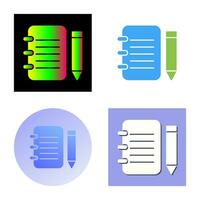 Unique Notepad Vector Icon