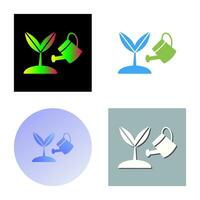 icono de vector de planta en crecimiento