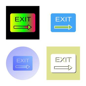 Unique Exit Vector Icon