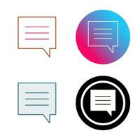 Unique Single Chat Bubble Vector Icon