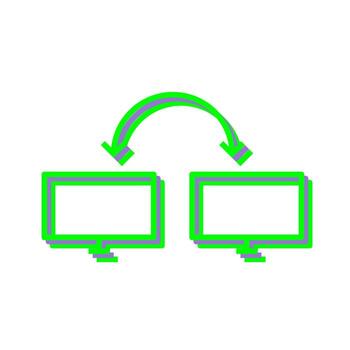 icono de vector de sistemas conectados únicos