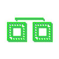 Unique Processors Connected Vector Icon