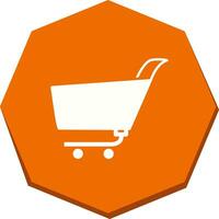 icono de vector de carrito de compras único