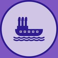 icono de vector de barco de vapor