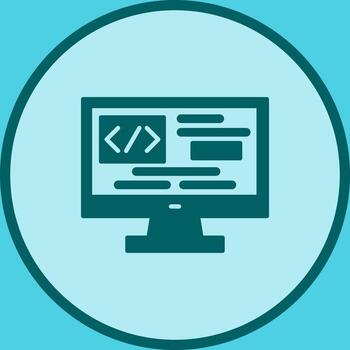 icono de vector de codificación