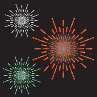Free vector design cute fireworks set for celebrate many event. fireworks mascot icon set