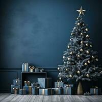 Decorated bright Christmas tree large photo